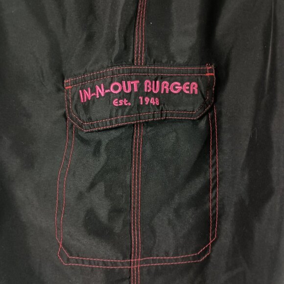 In-N-Out Burger Boardshorts Mens L 35 Black Graphic Swim Trunks Surf Skater - Picture 7 of 8